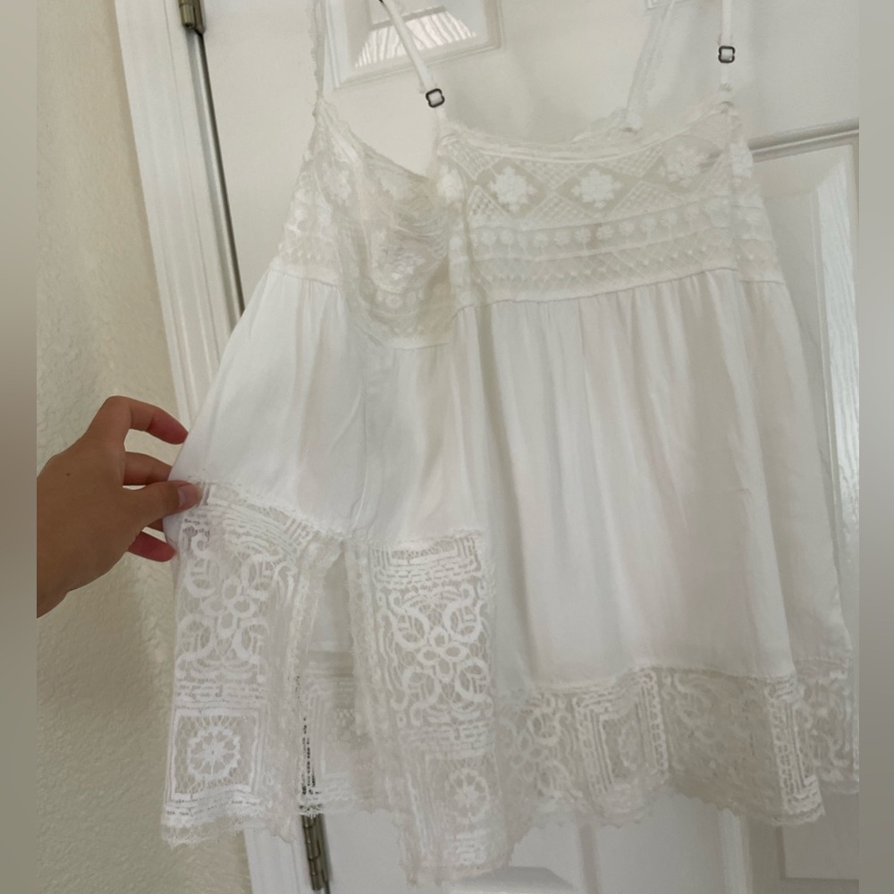 Spell Designs Gypsy Collective Peaches White Lace Cami Tank Top - Picture 4 of 10